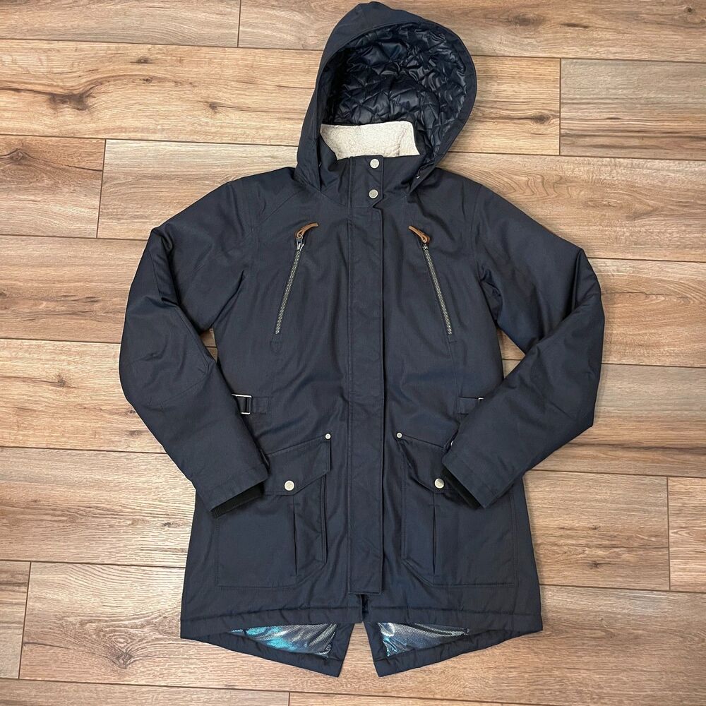 Columbia Barlow Pass 550TD TurboDown Jacket Park Coat Gray Omni-Heat Women's M